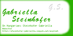 gabriella steinhofer business card